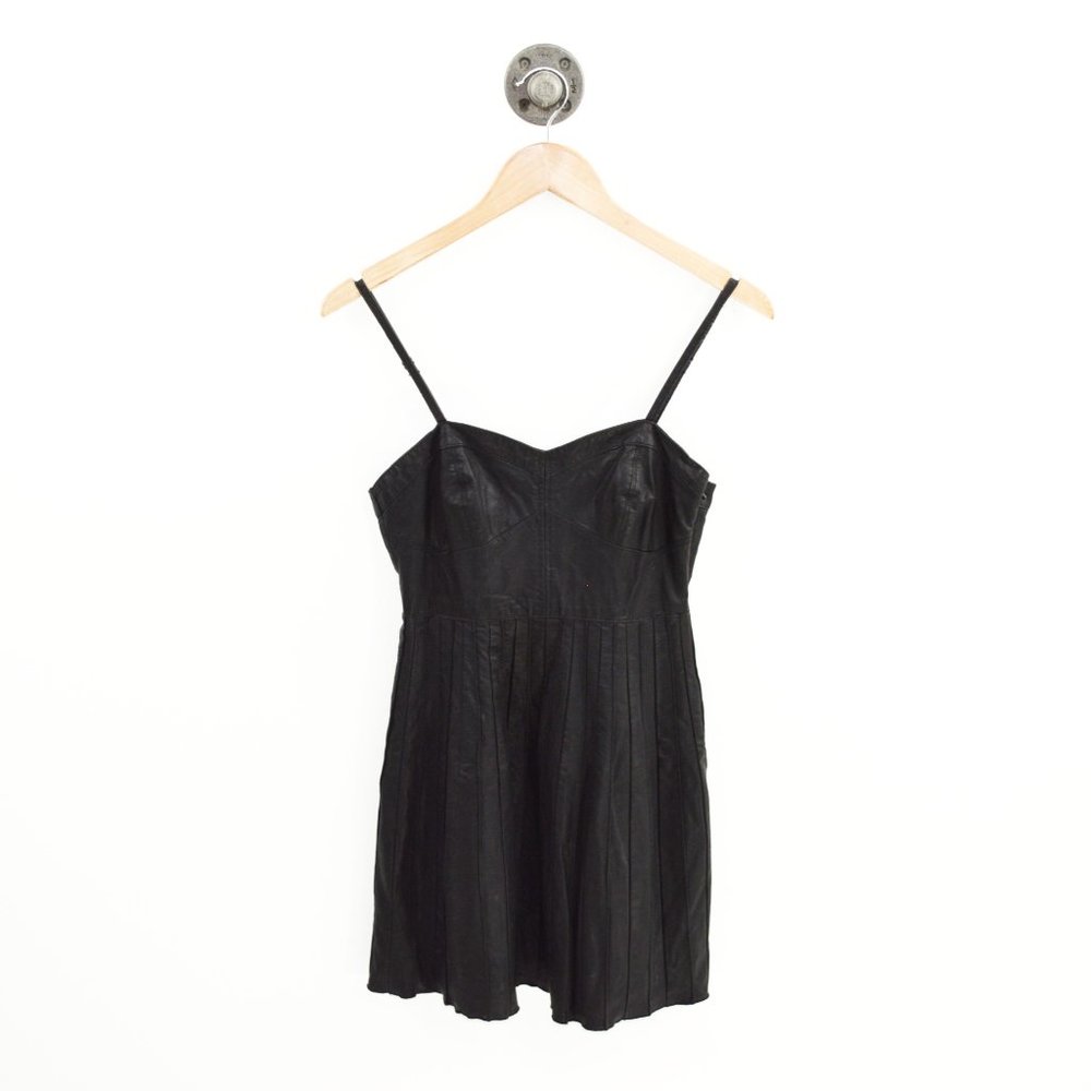 Free People Faux Leather Bralette Dress #195-36